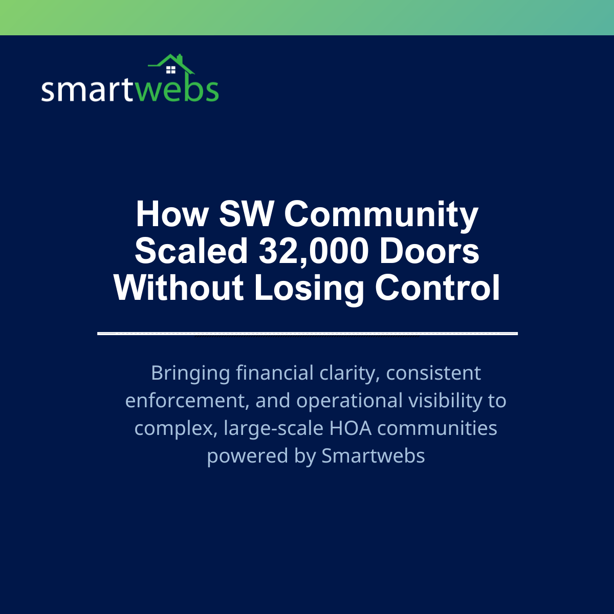 How SW Community Scaled 32,000 Doors Without Losing Control